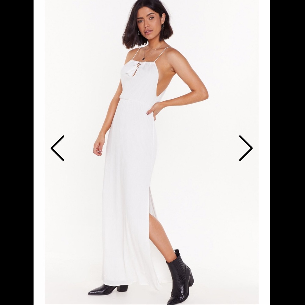 Nasty Gal Let’s Do Slit Again Tassel MaxiDress - Picture 3 of 8